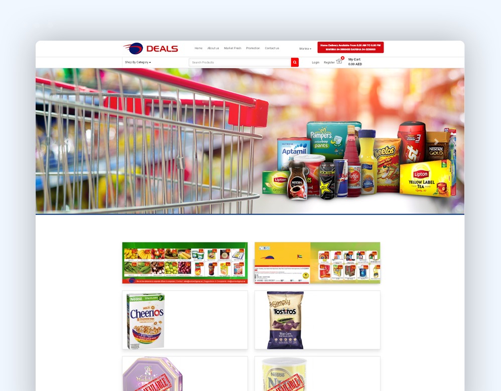 web designing Client Deals Supermarket